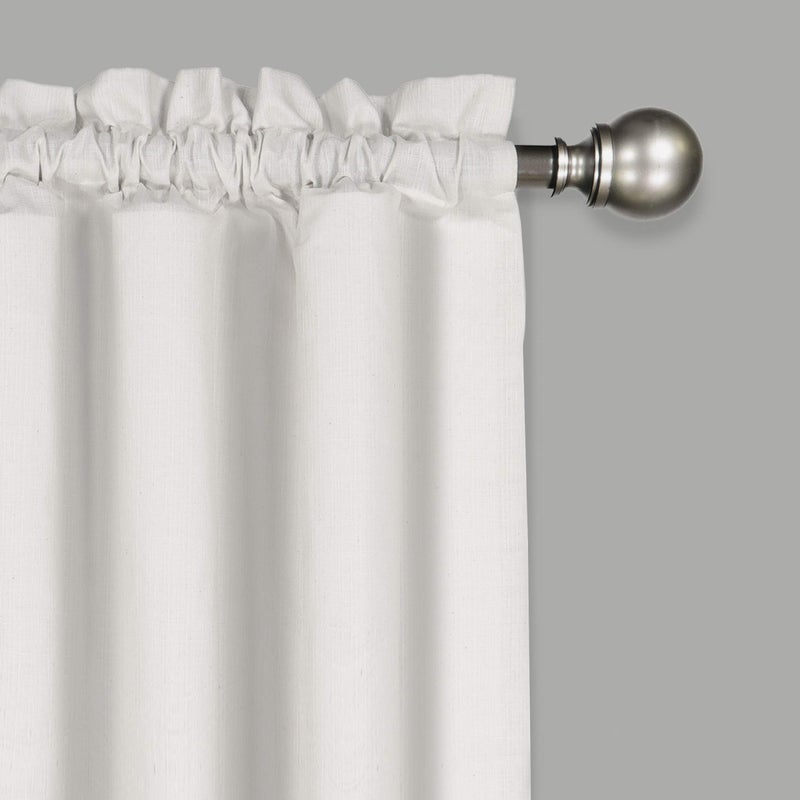 VUE Kingsbury Small Panel Tiers Privacy Window Treatment Pair Bathroom, Living Room, 52" x 45", White - Image 2